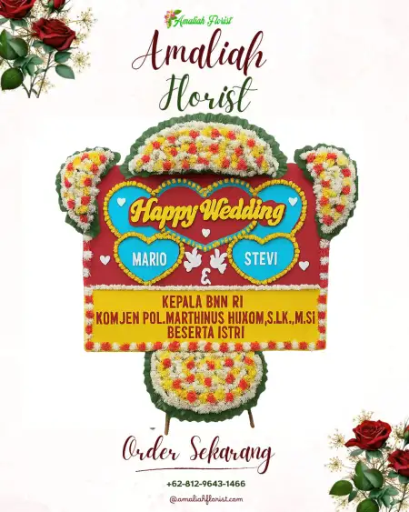 Papan Bunga Pernikahan Lingkungpasir